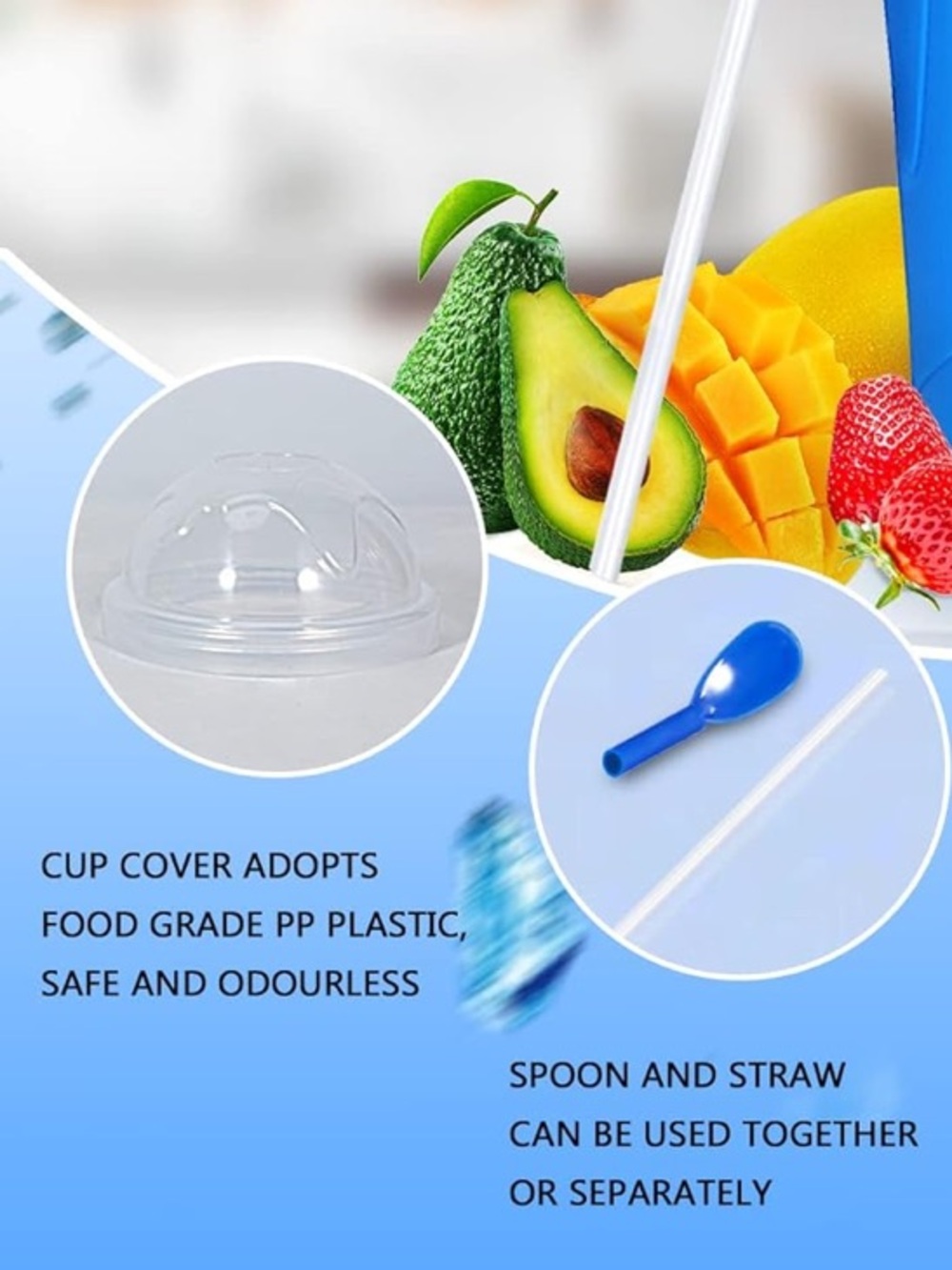 Color Land Slushy Cup, TIK TOK Slushie Maker Cup Frozen Magic Squeeze Cup Blue - Picture 2 of 13